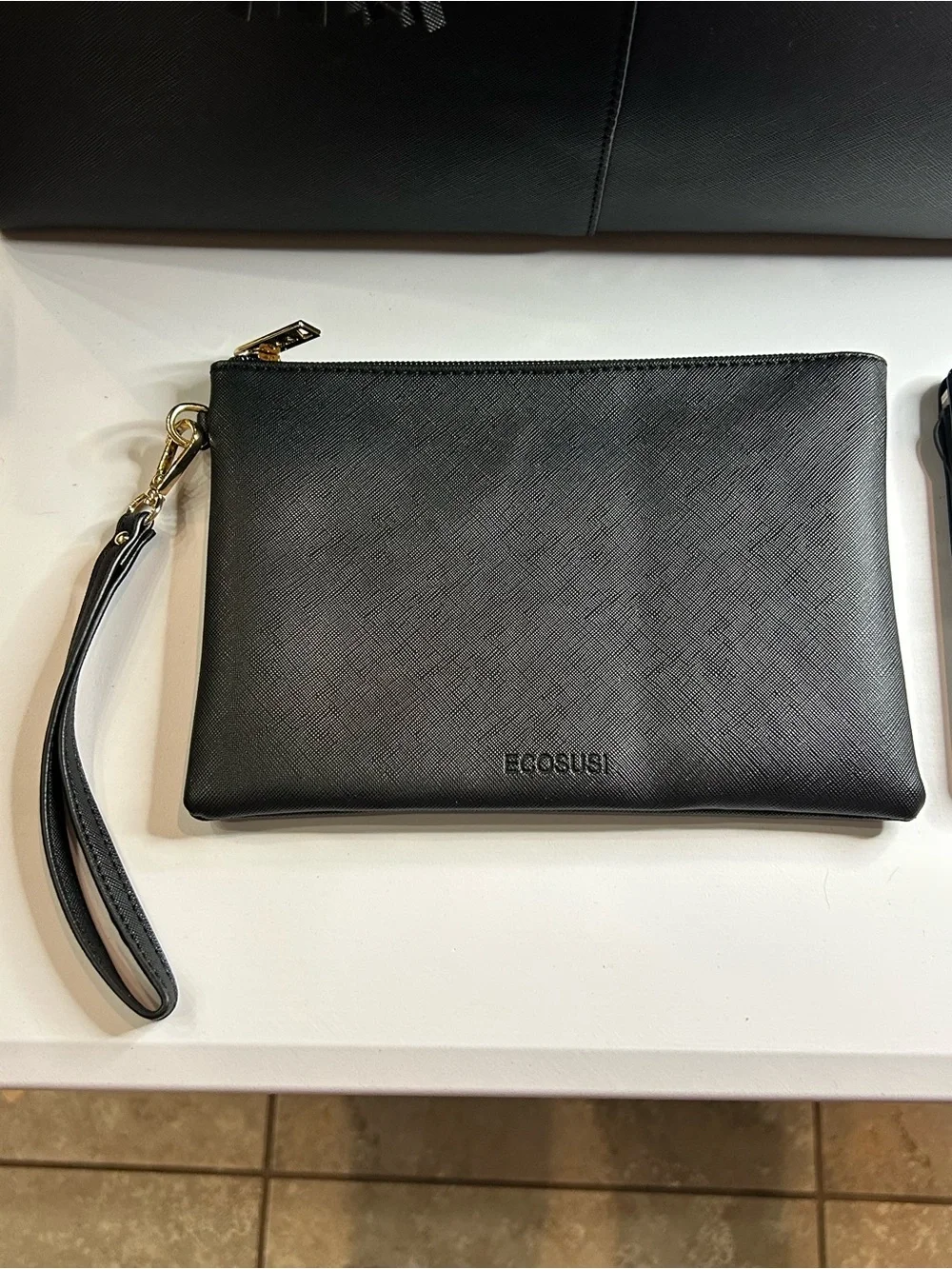 Black-Women's Laptop Tote Bag with Bow Charm - Sleek Professional Work Bag